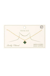 Gold Dipped Clover Pendant Necklace | Good Luck Charm, Necklaces, $ 17.95, A Moment Of Now™